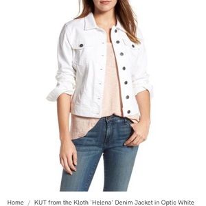 KUT from Kloth White Denim Jacket
